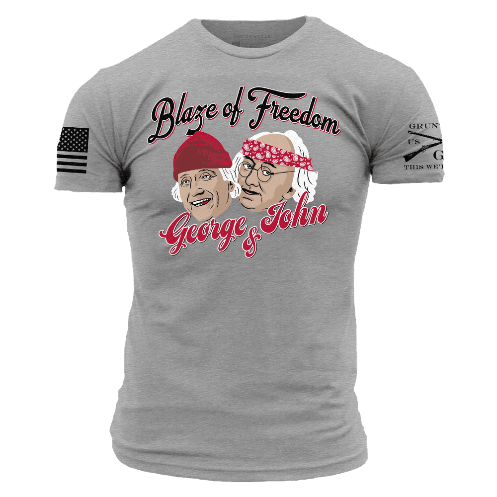 Dark Heather Gray Blaze of Freedom Tee
