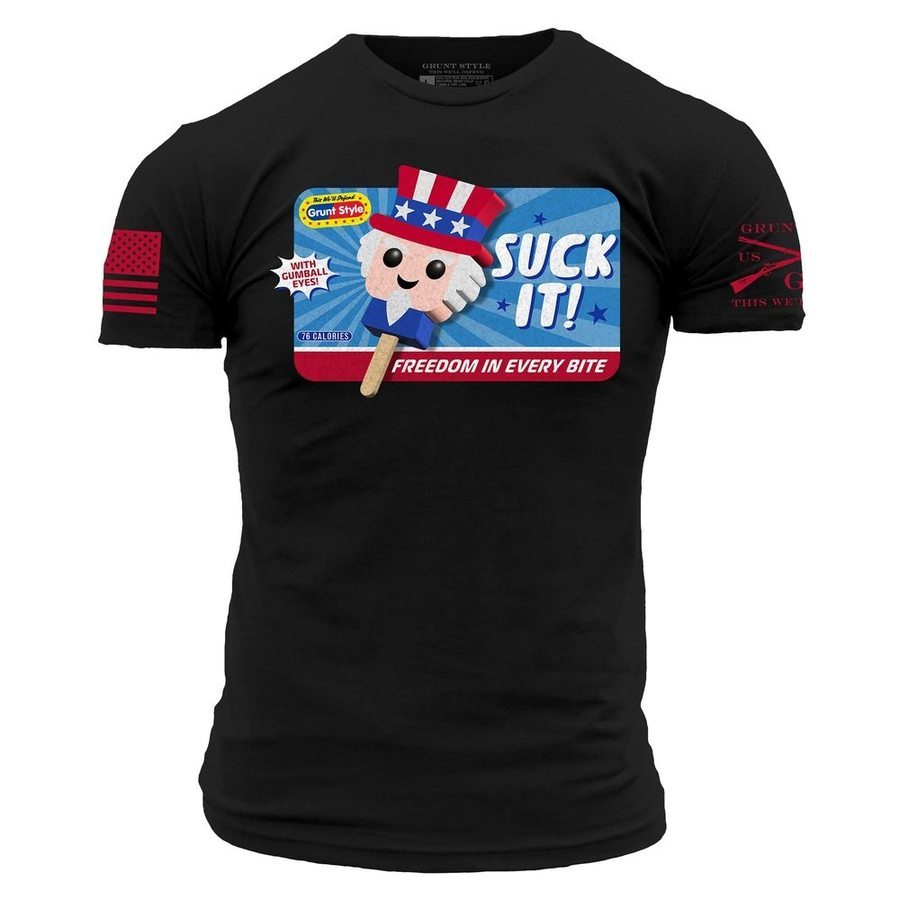 Black Suck It Graphic Tee - Bold Statement Shirt