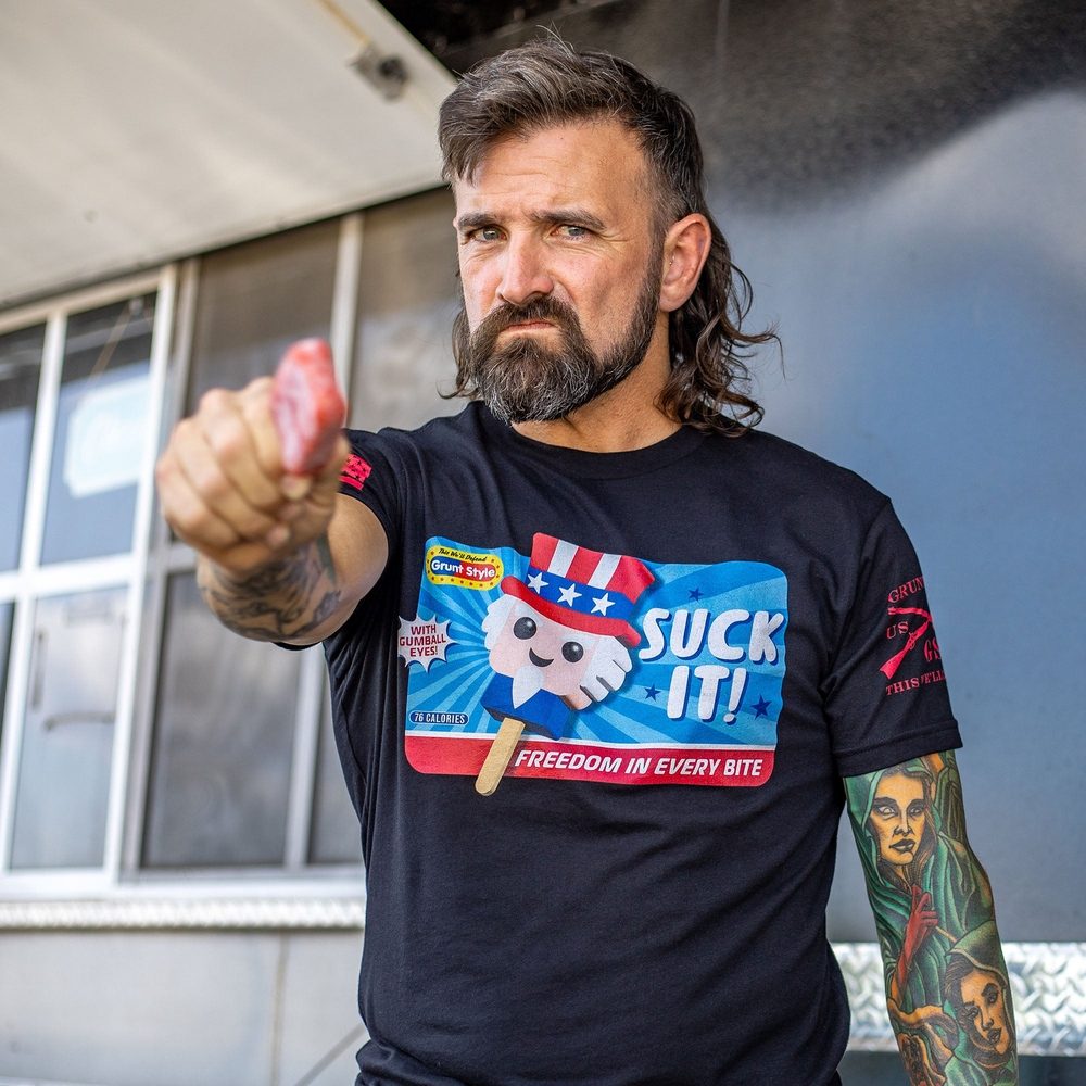 Black Suck It Graphic Tee - Bold Statement Shirt