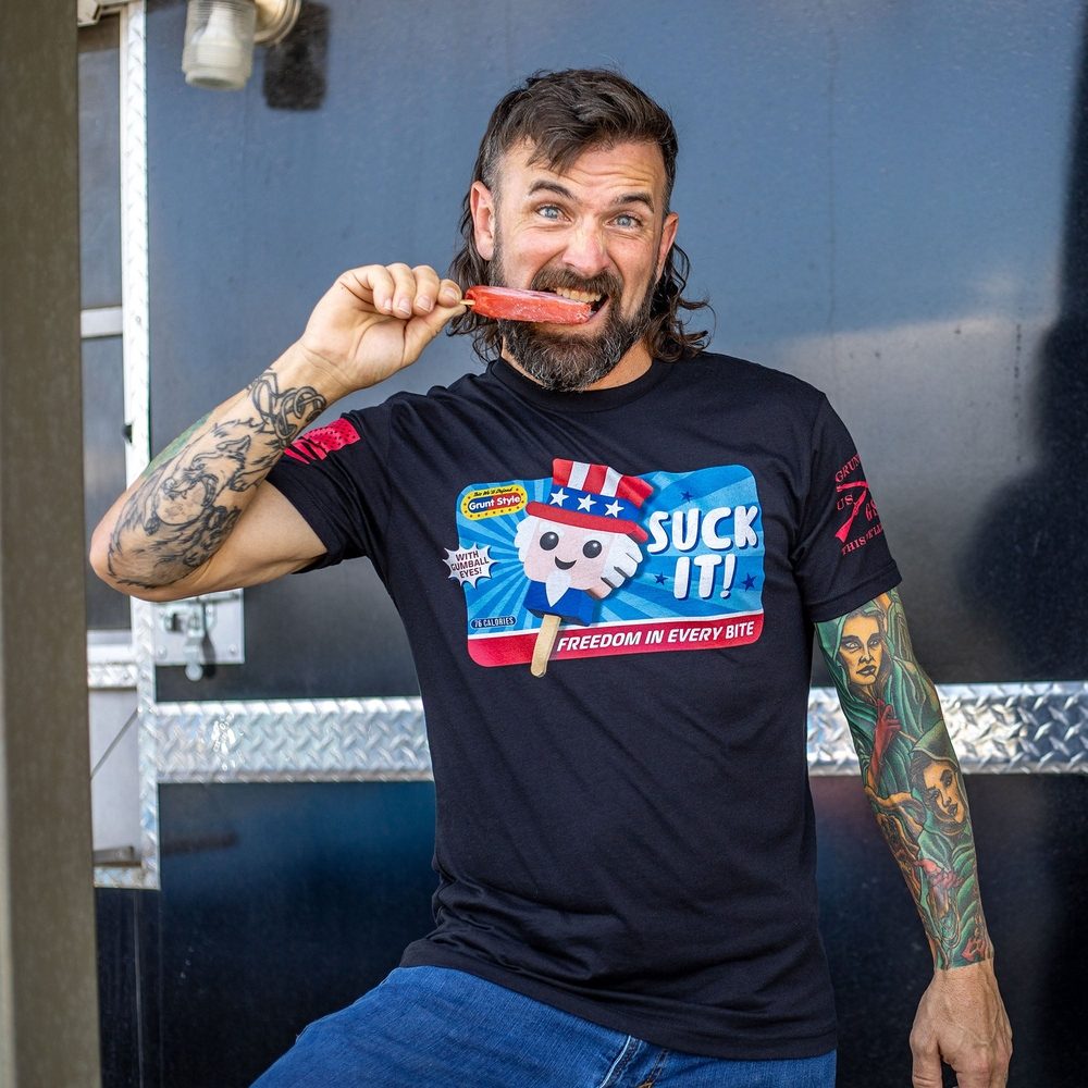 Black Suck It Graphic Tee - Bold Statement Shirt