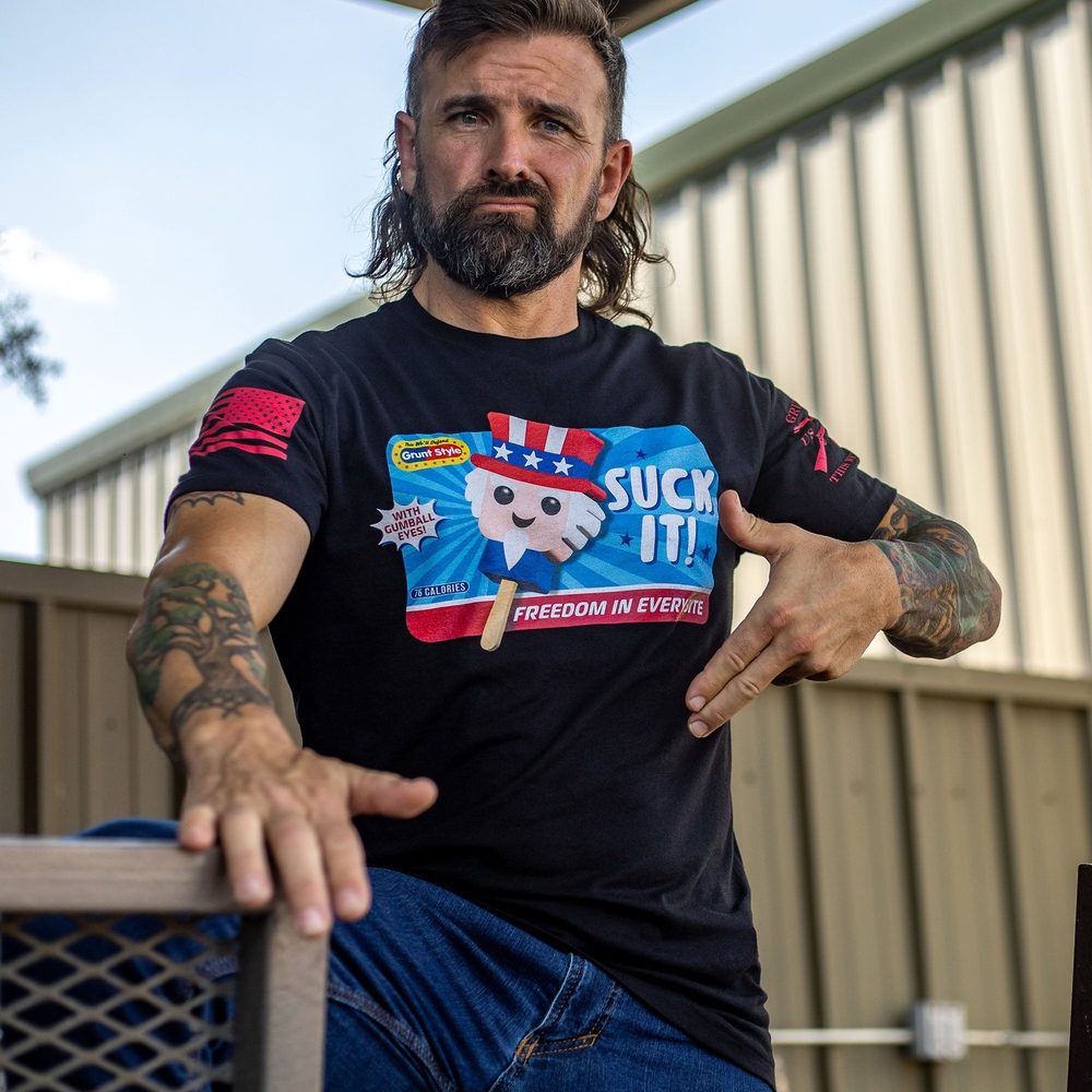 Black Suck It Graphic Tee - Bold Statement Shirt