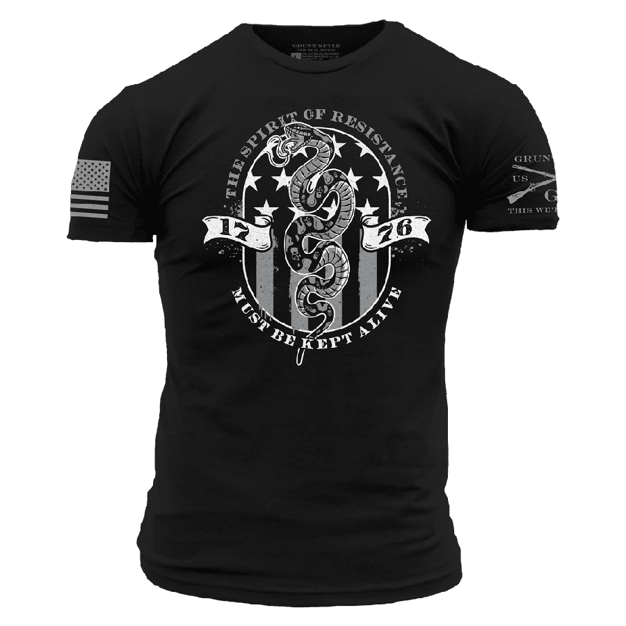 Black Resistance-Themed Graphic T-Shirt