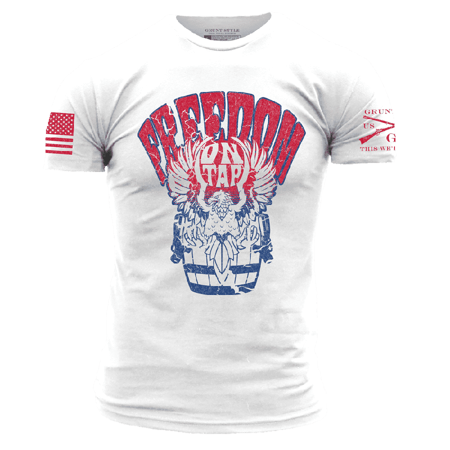 Freedom On Tap White Tee - Casual Comfort