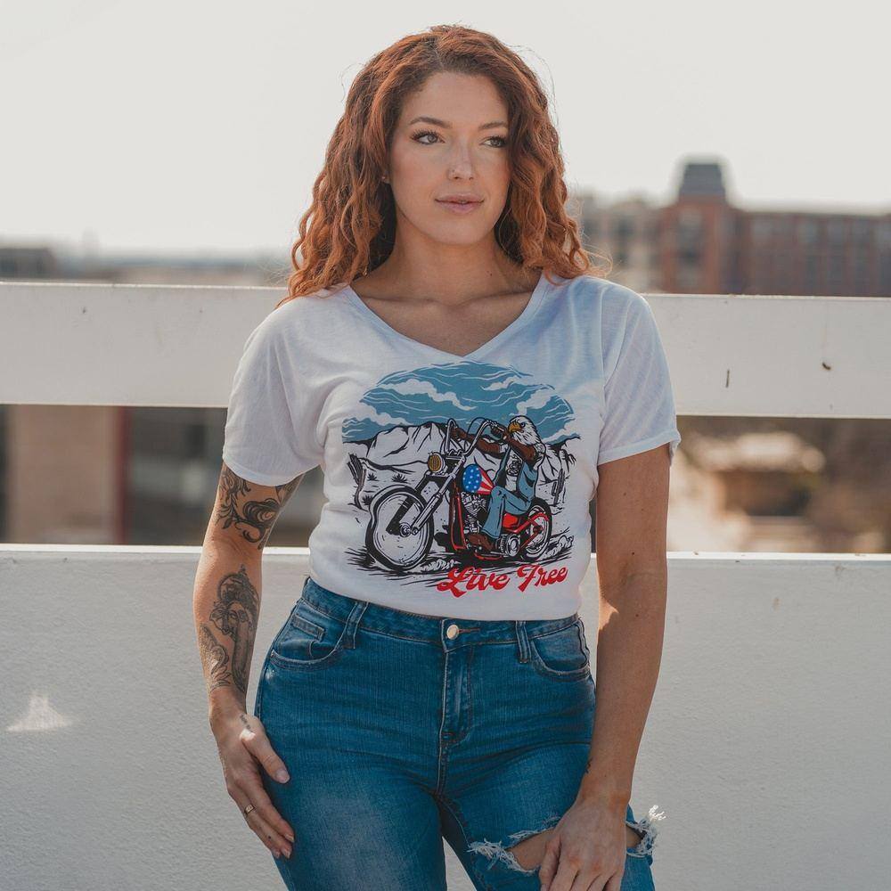 Women's White Slouchy Tee - Relaxed Fit