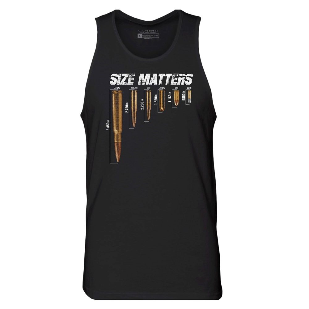 Black Men's Size Matters Muscle Tank