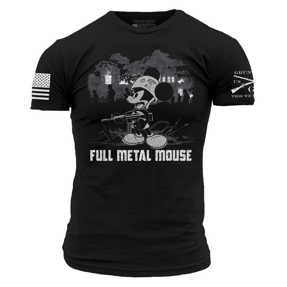Black Full Metal Mouse Graphic Tee