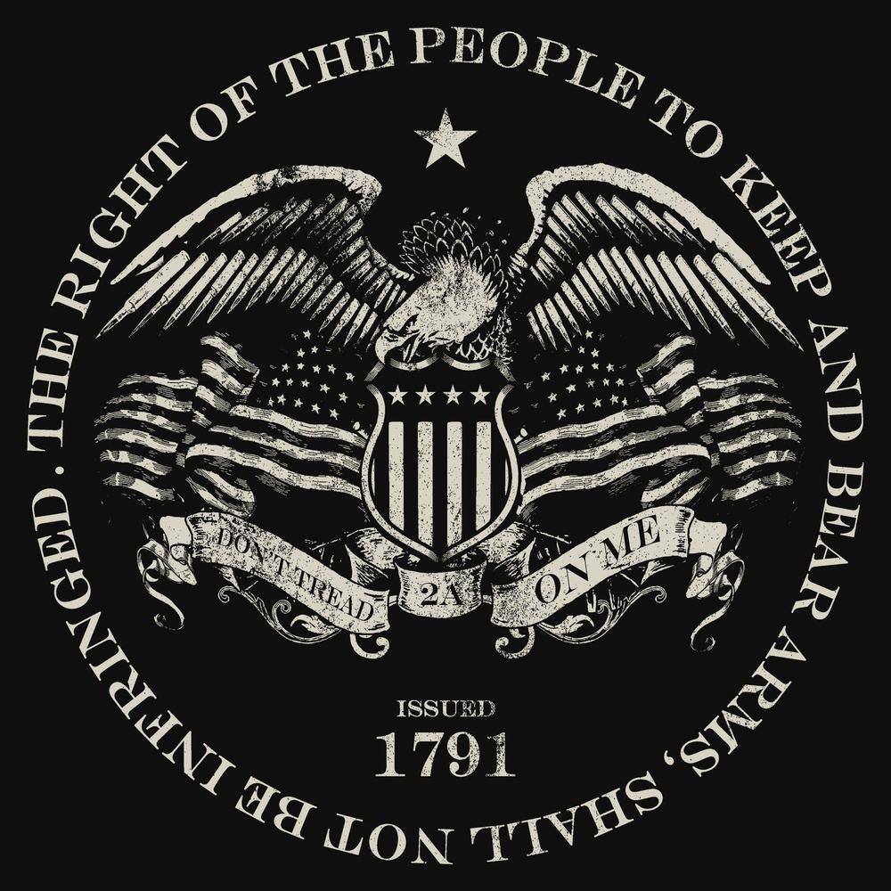 2A Rights Black T-Shirt for Gun Advocates