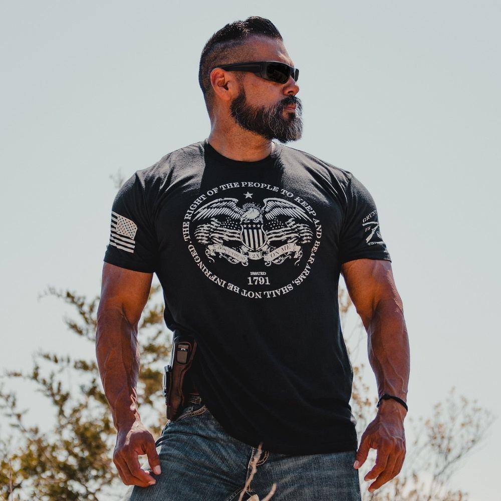 2A Rights Black T-Shirt for Gun Advocates