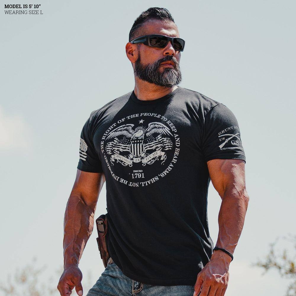 2A Rights Black T-Shirt for Gun Advocates