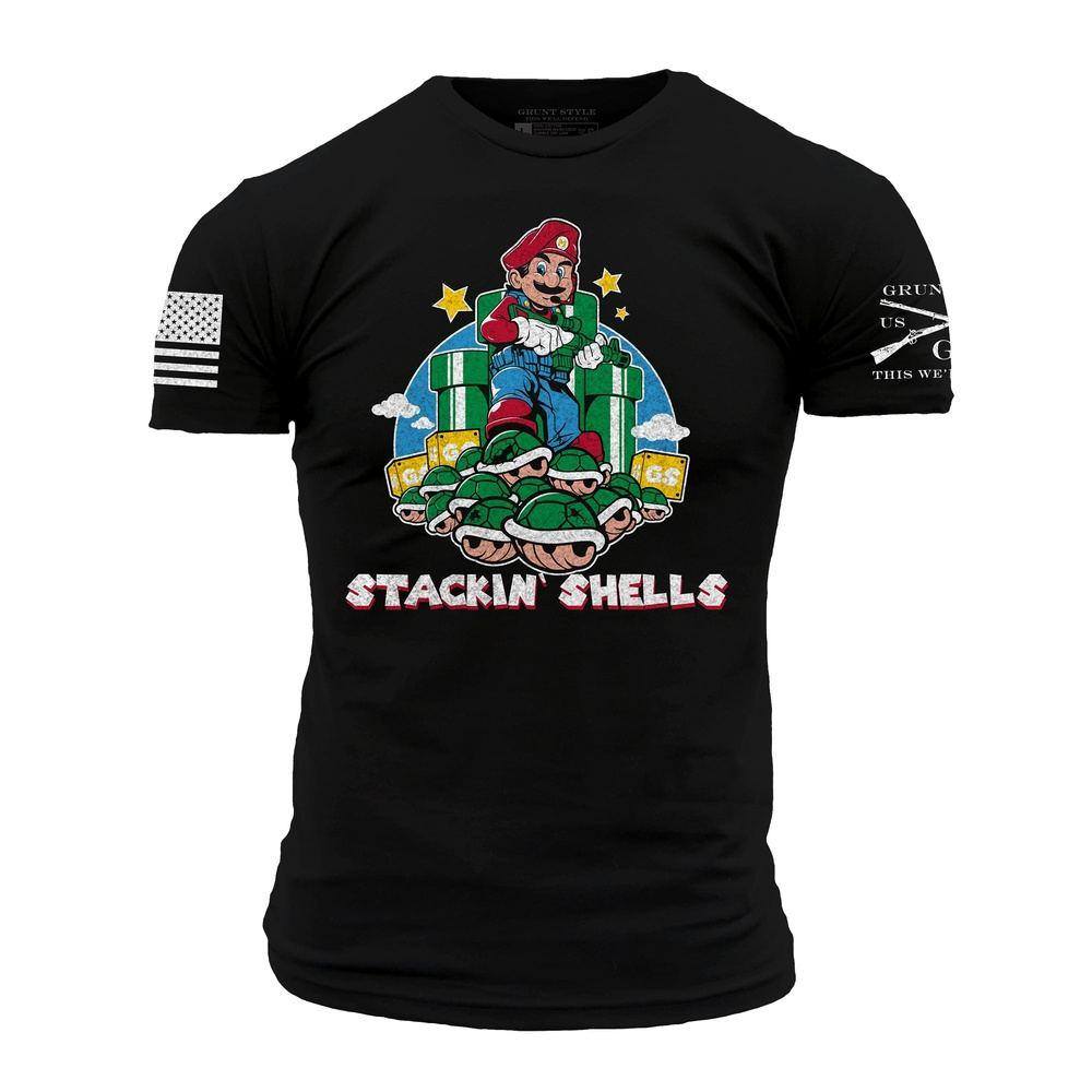 Stackin' Shells Graphic Tee - Black