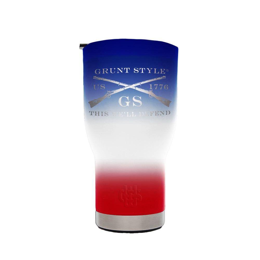 Patriotic 30oz Steel Tumbler with Bottle Opener