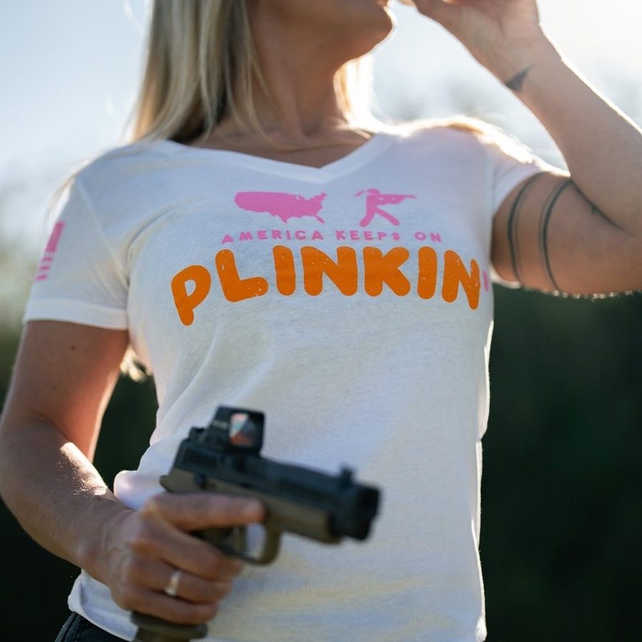 White V-Neck Women's Top - Plinkin' Style