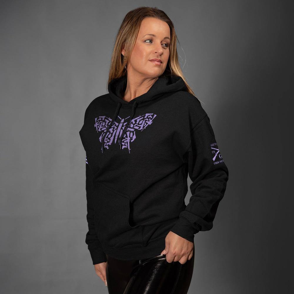 Black Butterfly Hoodie for Women - 2A Comfort Fit