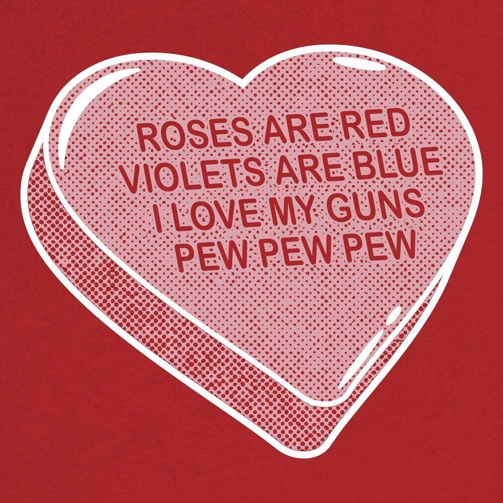 Pew Pew Poem Slim-Fit Women's Tee - Red