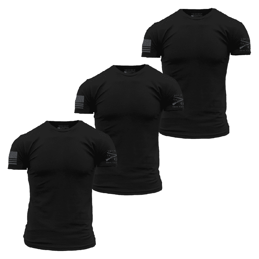 3-Pack Black Basic Tees for Everyday Wear