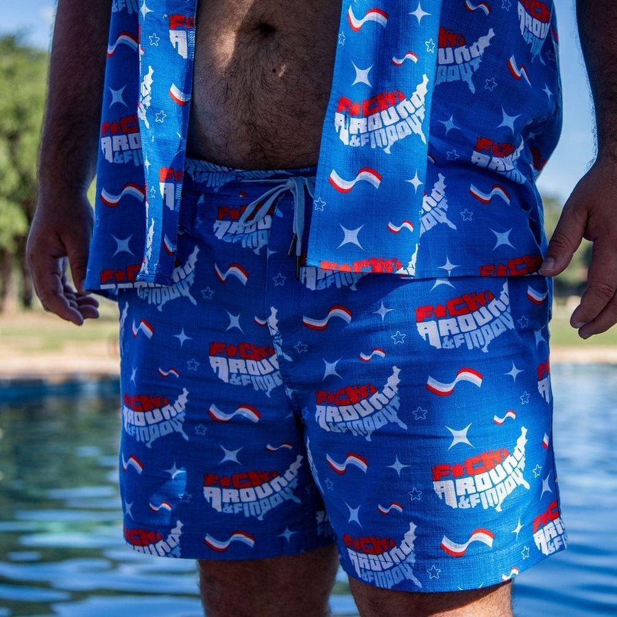 FAFO Light Blue Casual Getaway Shorts