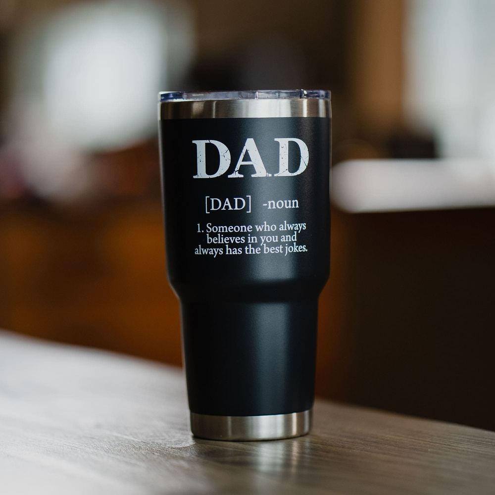 30oz Black Tumbler by Dad Defined