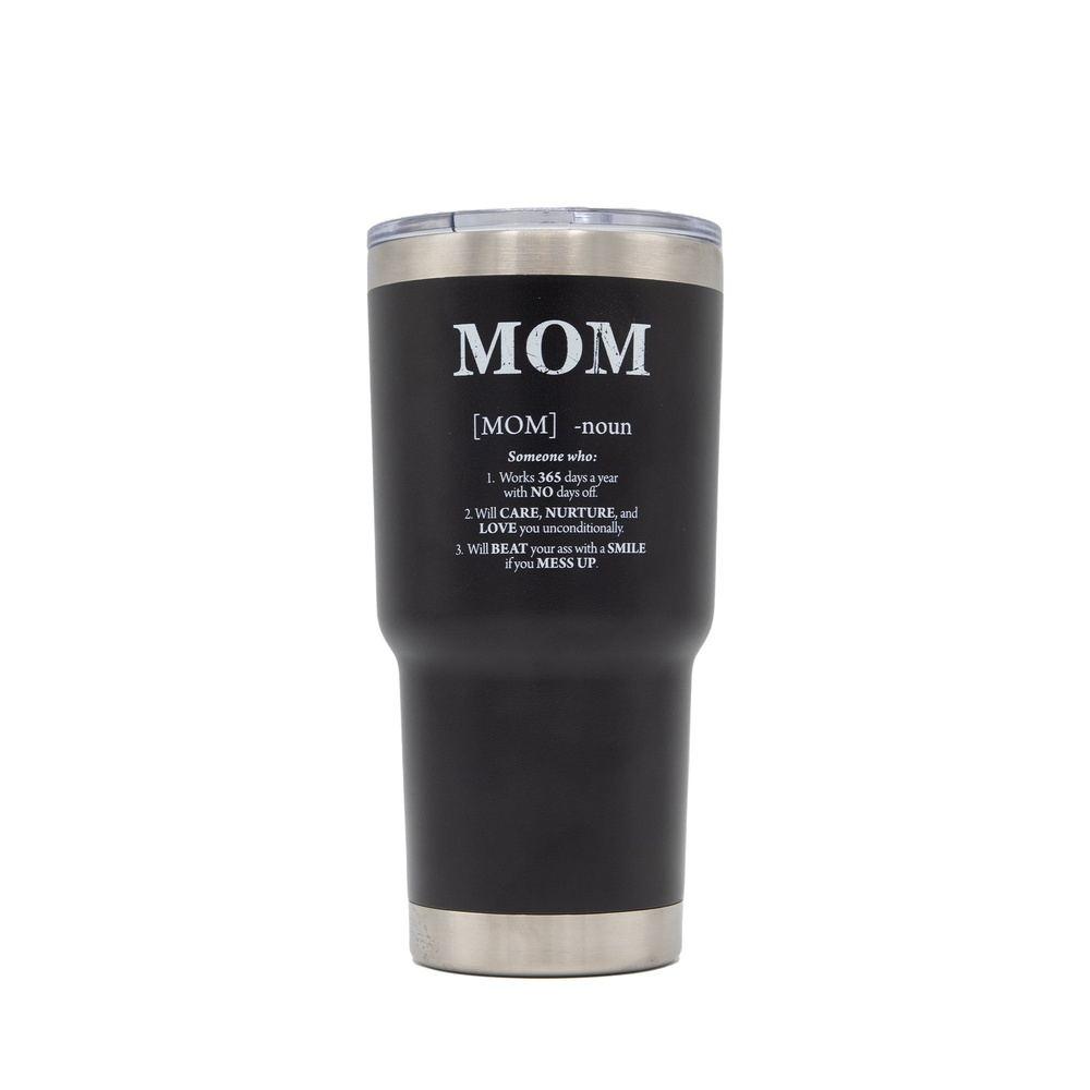 20oz Black Tumbler by Mom Defined
