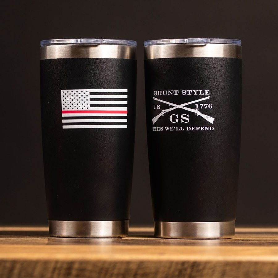 20oz Black Tumbler by Red Line Flag