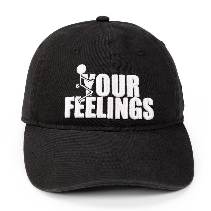Black Dad Hat with Bold Slogan - F*ck Your Feelings