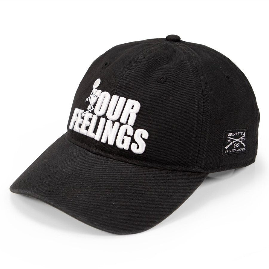 Black Dad Hat with Bold Slogan - F*ck Your Feelings