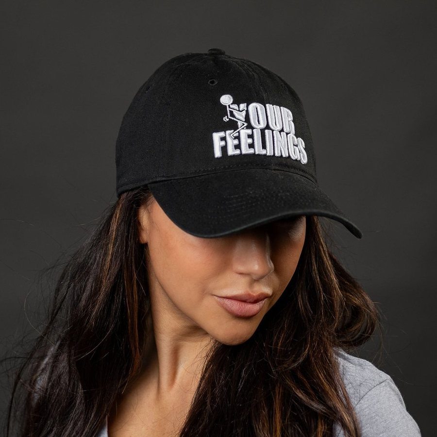 Black Dad Hat with Bold Slogan - F*ck Your Feelings