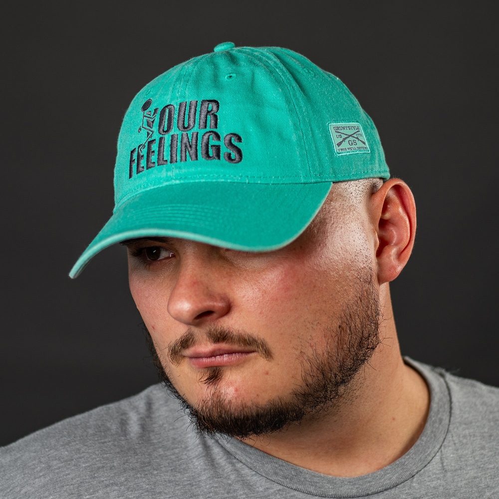 Dad Hat - Aqua with Bold Slogan