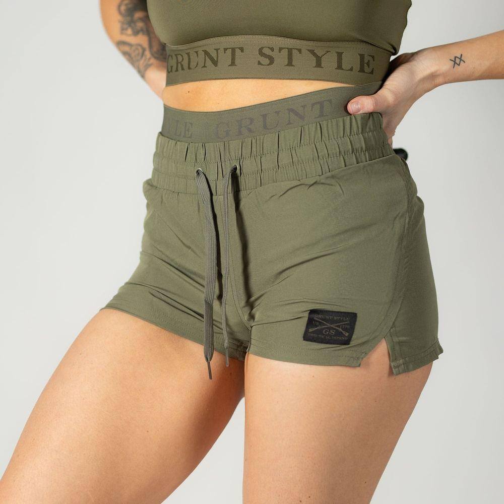 Olive Women's Hybrid Shorts – Comfort & Style