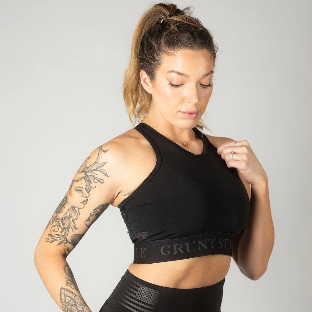 Black Racerback Sports Bra for Women