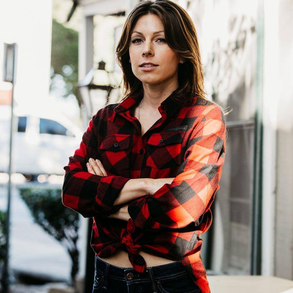 Buffalo Plaid Flannel Shirt for Women