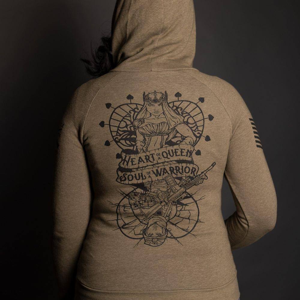 Women's Warrior Full-Zip Hoodie in Military Green
