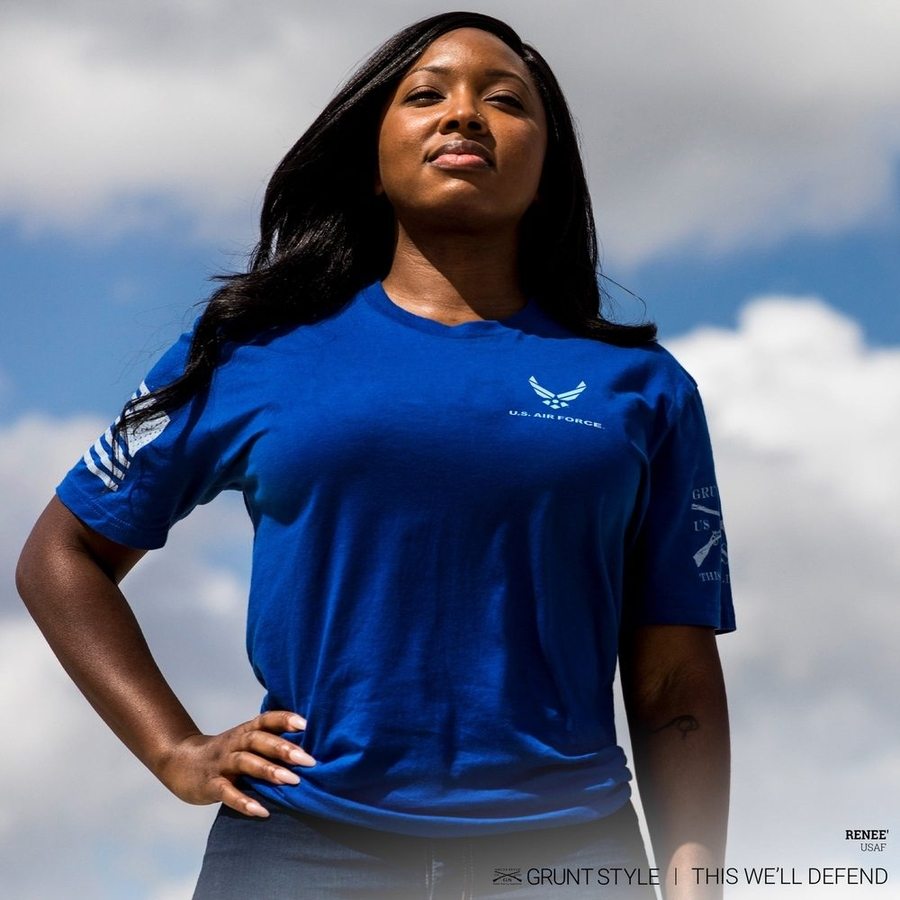 Women's USAF Logo Tee in Blue