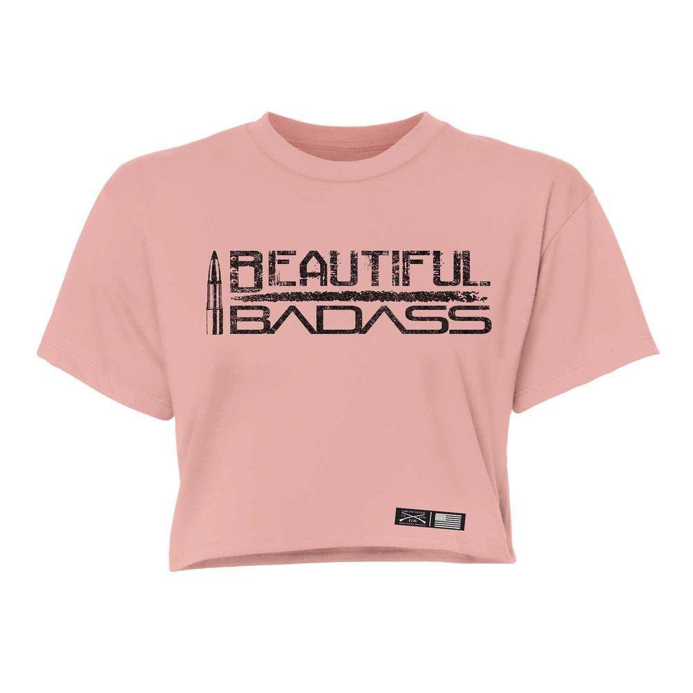 Desert Pink Cropped Badass Tee for Women