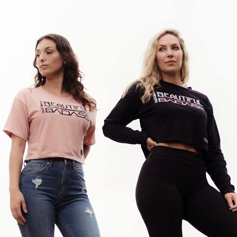 Desert Pink Cropped Badass Tee for Women