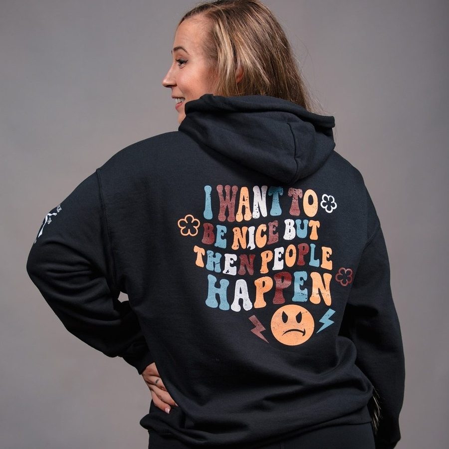 Black Be Nice Women's Hoodie - Cozy & Stylish
