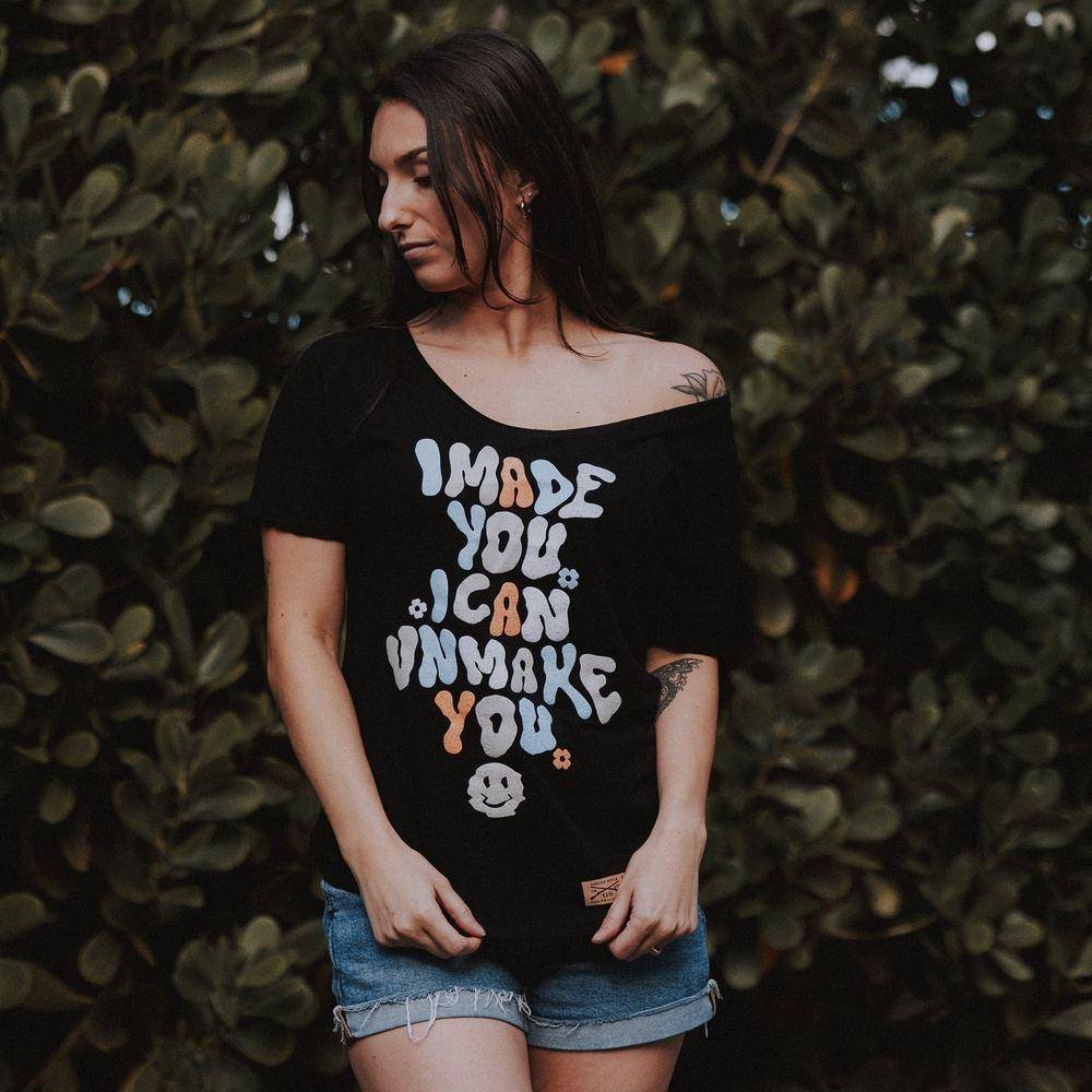 Women's Slouchy Black T-Shirt for Comfort