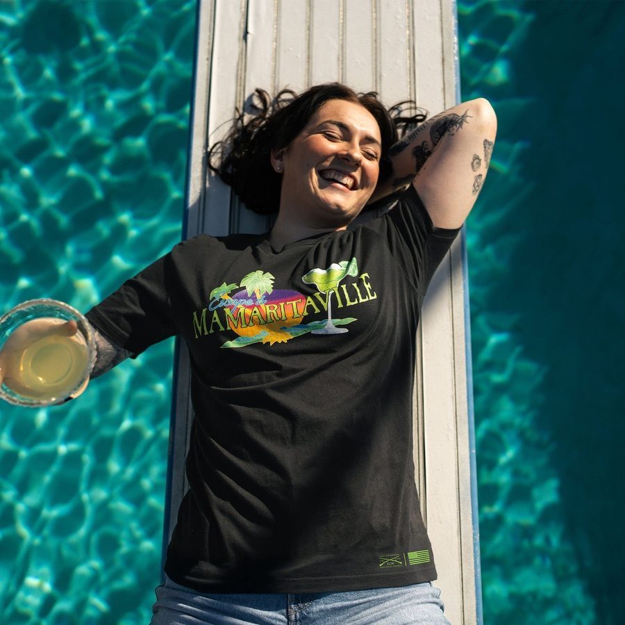 Black Boyfriend Fit T-Shirt for Women - Mamaritaville Style