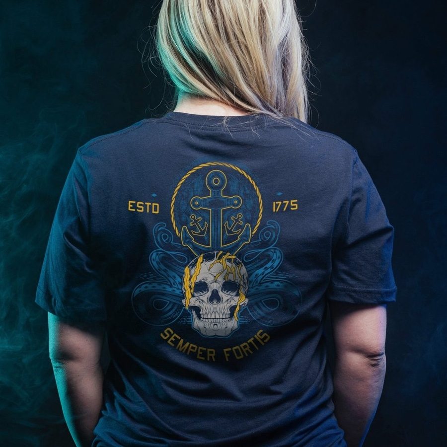 USN Women's Navy Boyfriend Tee - Relaxed Fit