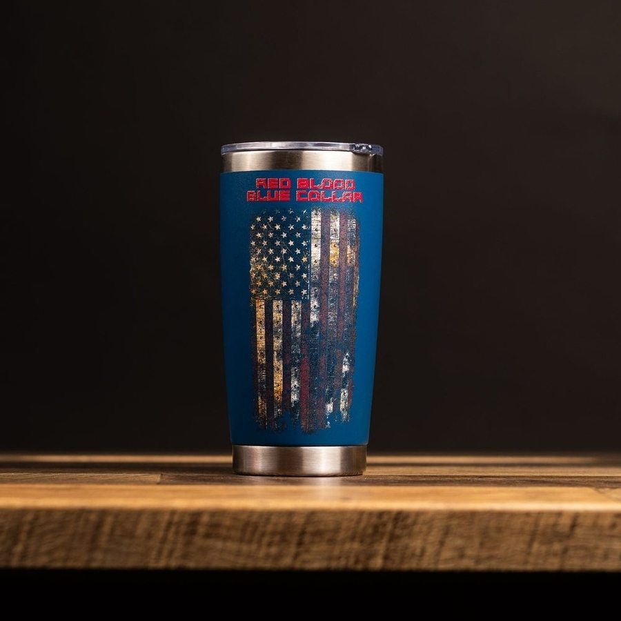 Navy 20oz Red Blood Blue Collar Tumbler