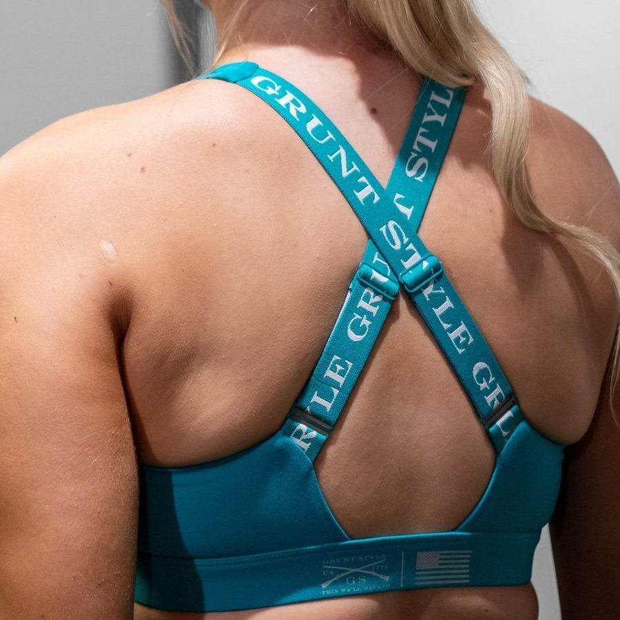 Low Impact Sports Bra for Women - Aqua