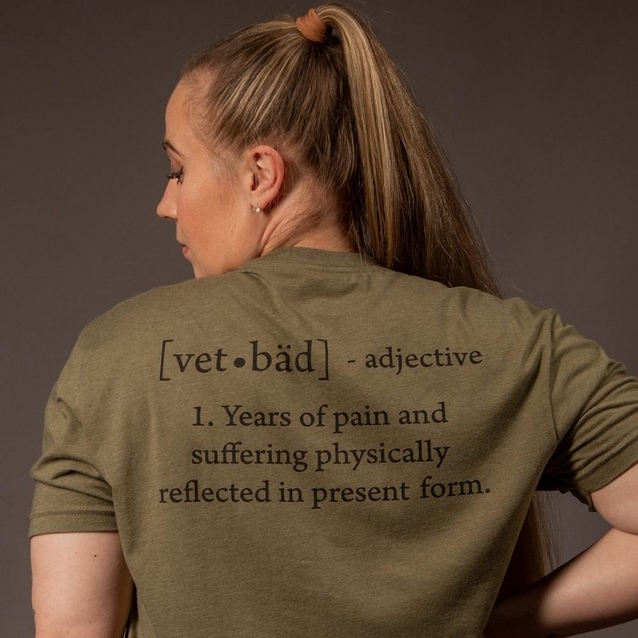 Military Green Boyfriend Tee for Women - Vet Bod Style