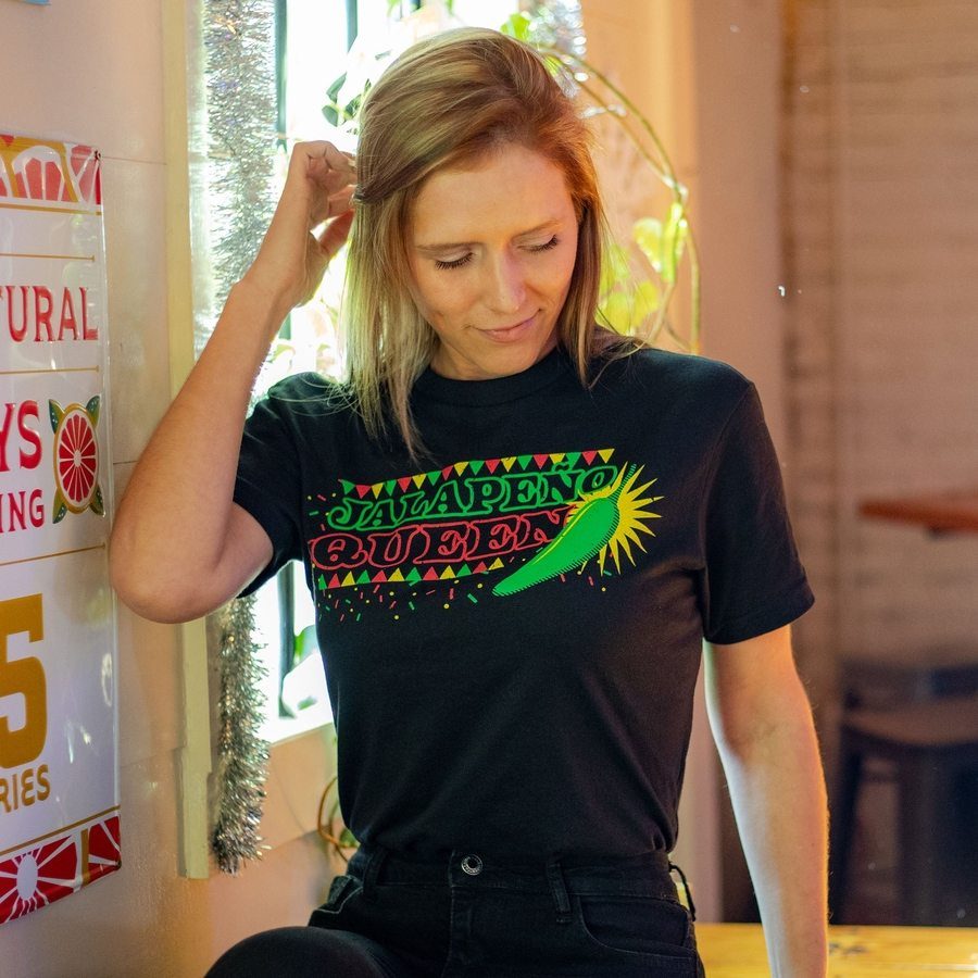 Black Jalapeno Queen Women's Boyfriend Tee