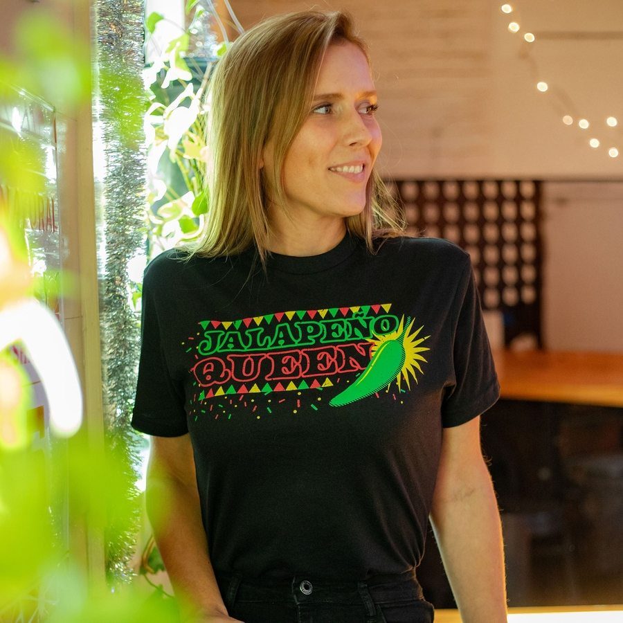 Black Jalapeno Queen Women's Boyfriend Tee
