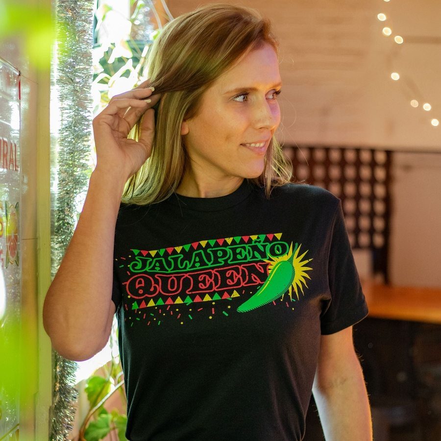 Black Jalapeno Queen Women's Boyfriend Tee