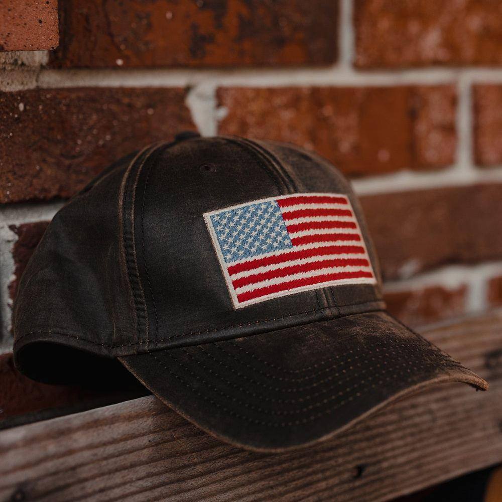 Colorful Waxed Cotton Flag Cap