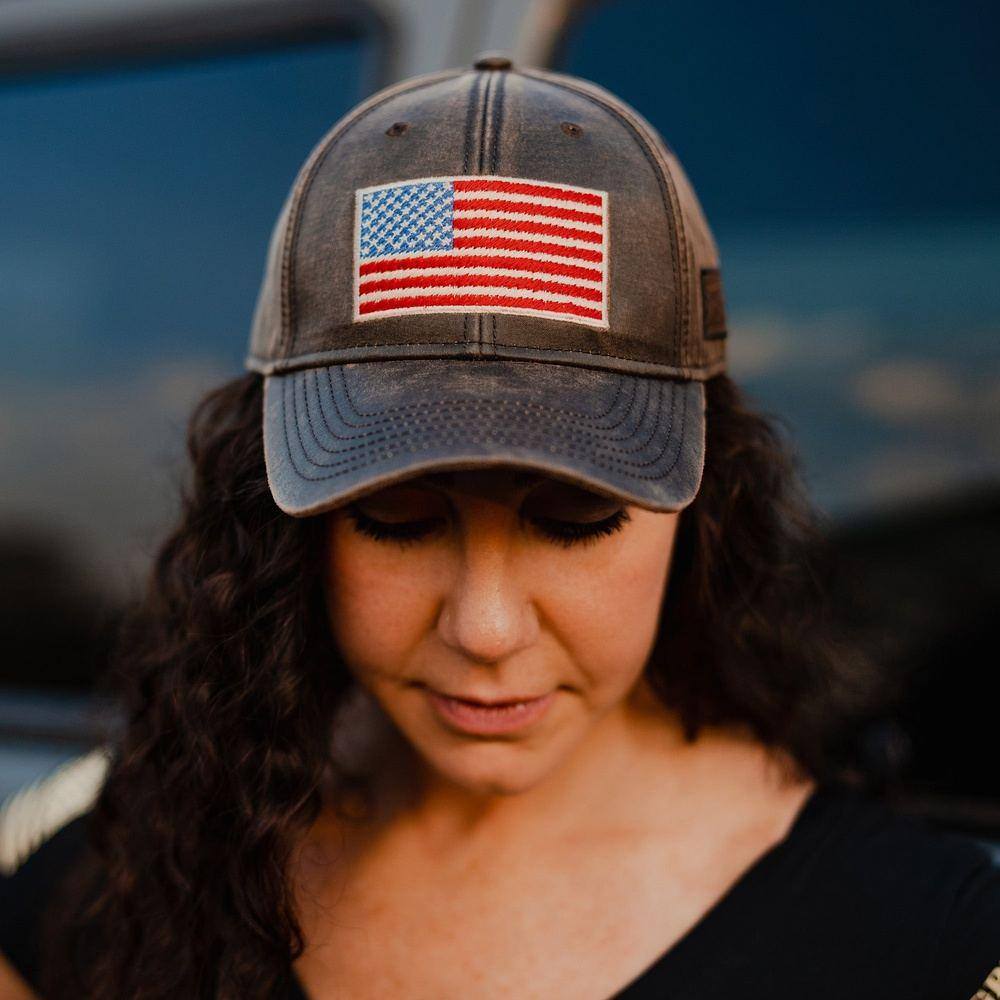 Colorful Waxed Cotton Flag Cap