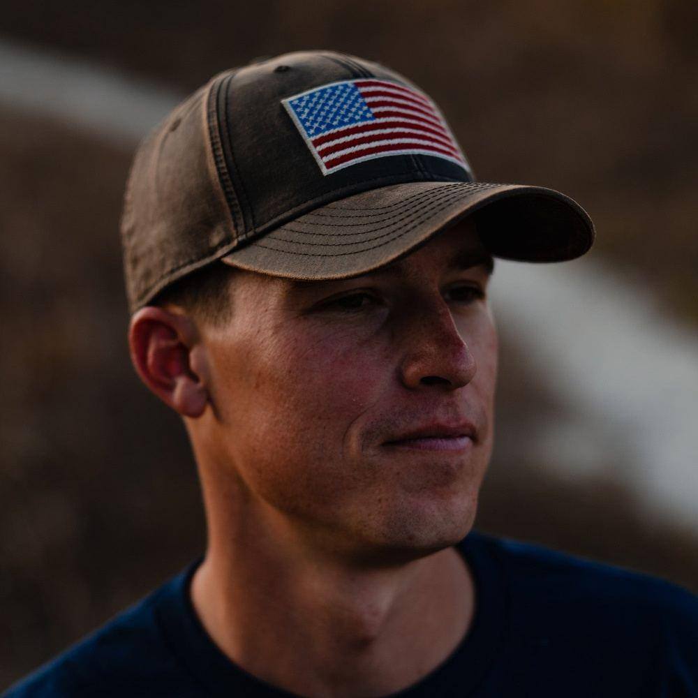 Colorful Waxed Cotton Flag Cap