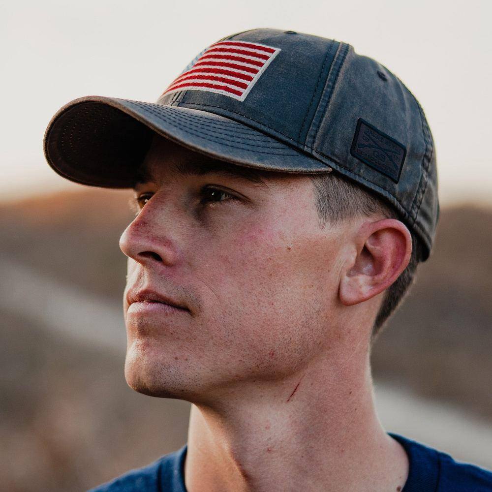 Colorful Waxed Cotton Flag Cap
