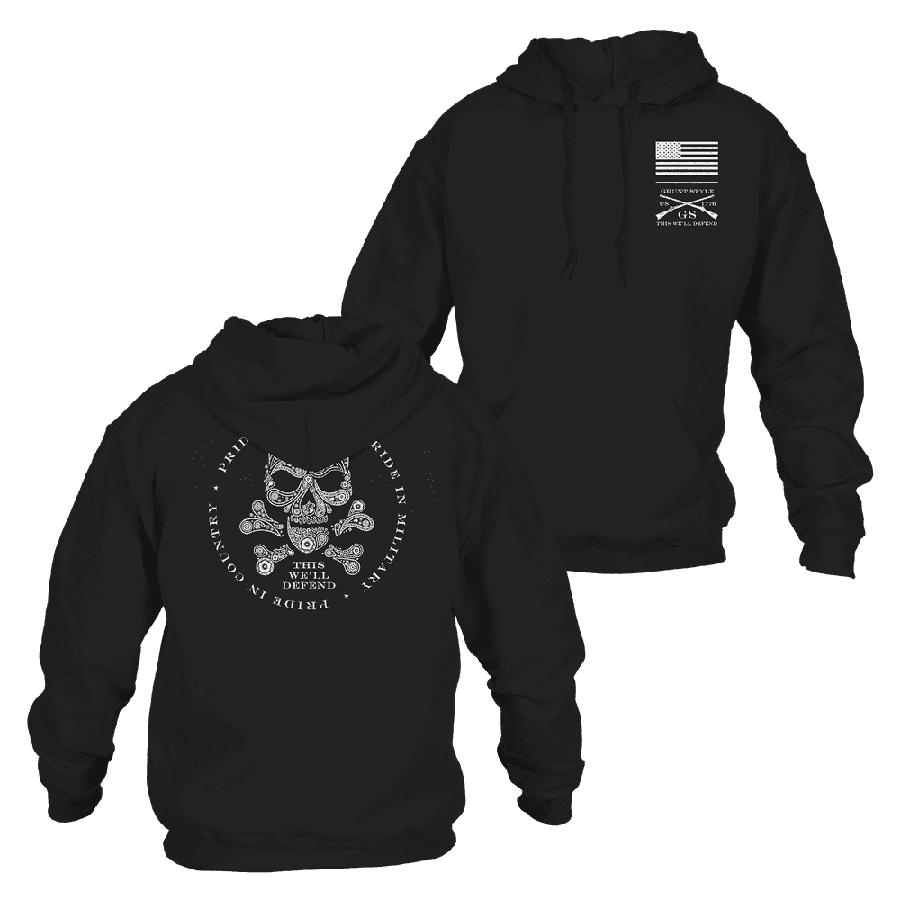 Black Death Paisley Hoodie - Gothic Style