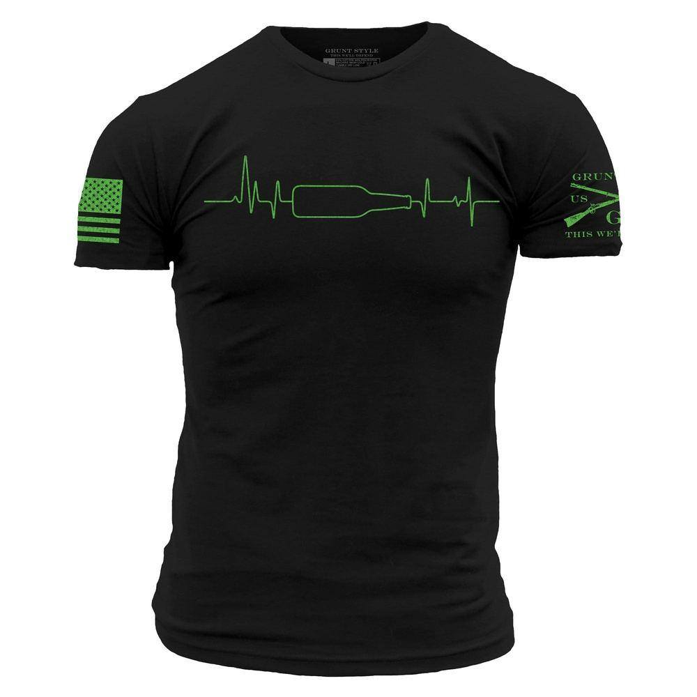 Black EKG Graphic Tee for Medical Professionals